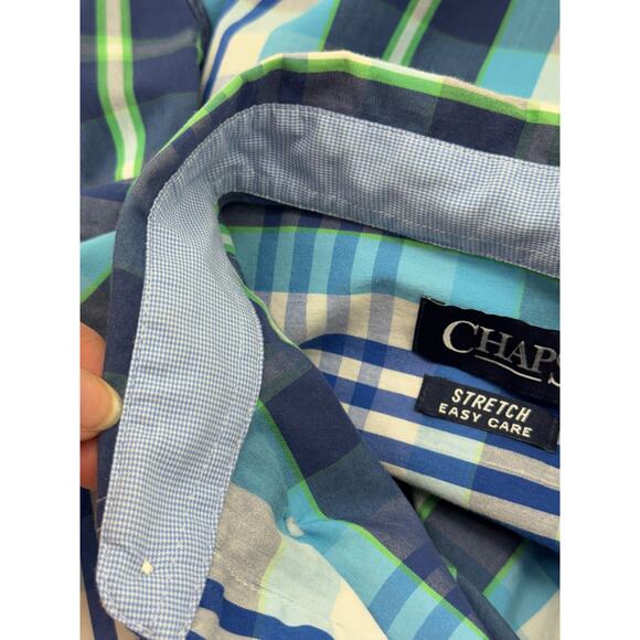 Chaps Men's Medium Plaid Long Sleeve Button-Down Shirt - Picture 9 of 11